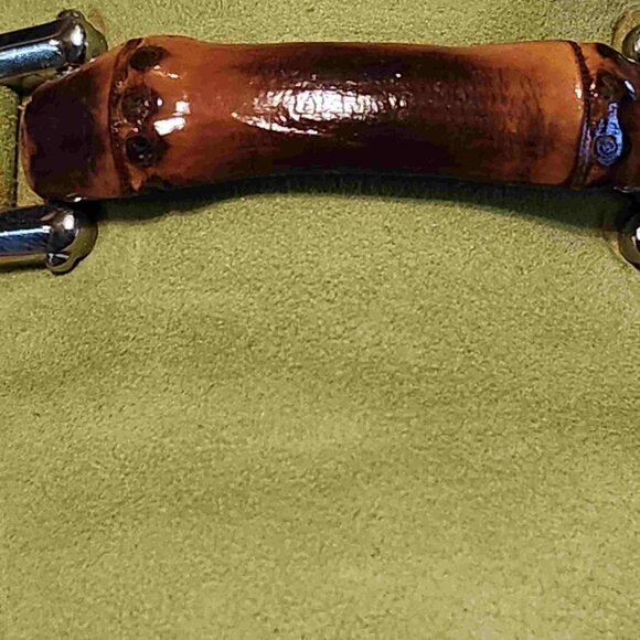 Gucci Womens Loafers Bambo size 9 1990's Suede Leather - Picture 6 of 6